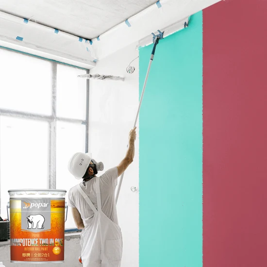 Recubrimiento de pintura de pared interior de emulsión acrílica a base de agua con Voc francés a+ para decoración de edificios